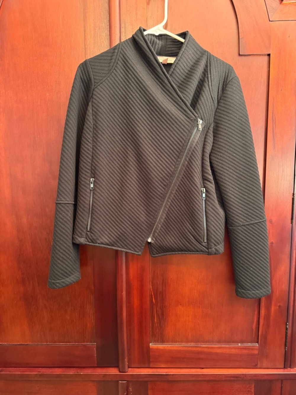 Philosophy Jacket Moto Asymmetrical Zipper Front‎ Side Pockets BlackSize Small